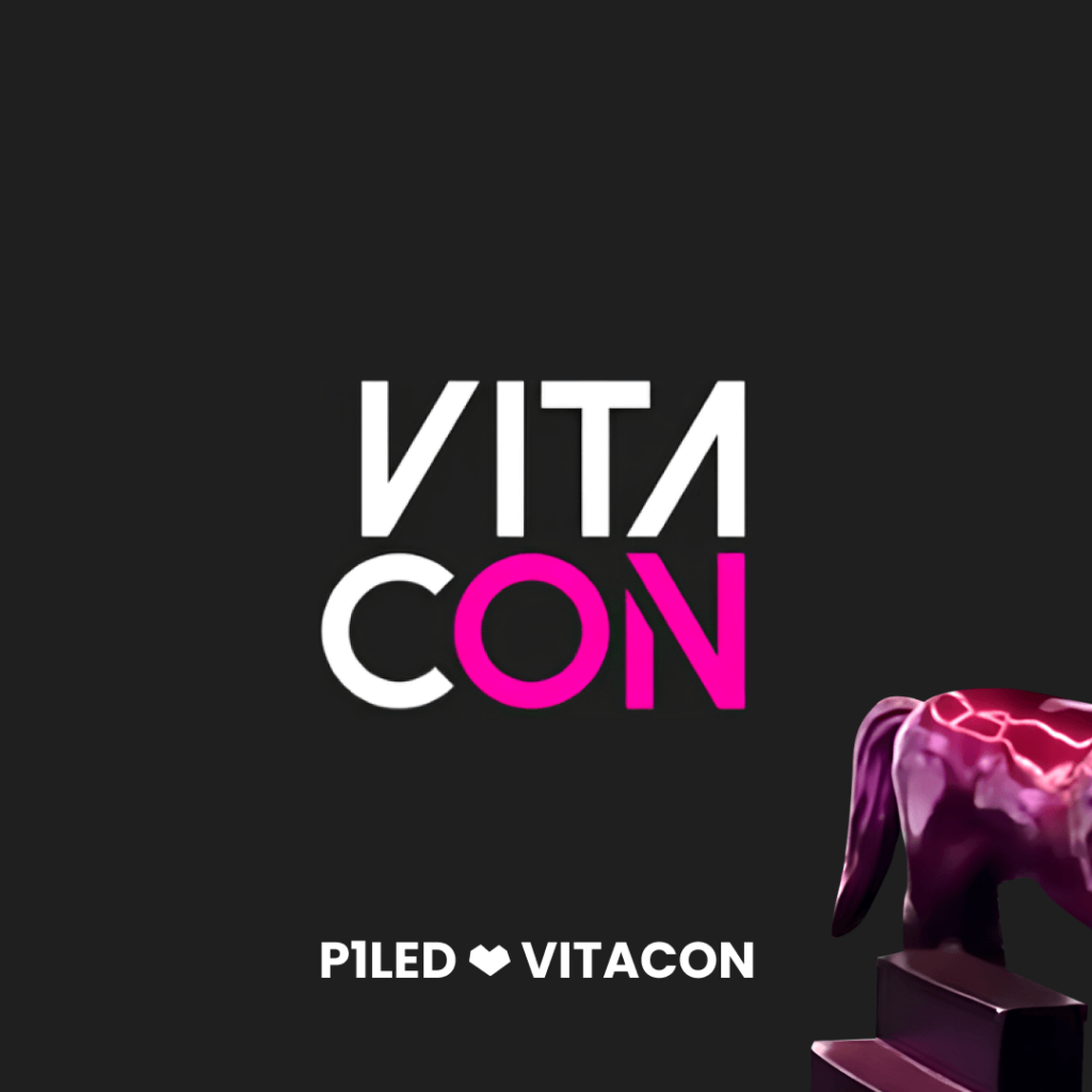Logo da Vitacon em parceria com a P1LED na instalação de Painel de LED Indoor e Totem de LED na Oscar Freire