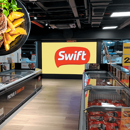 Painel de LED na Swift Carnes